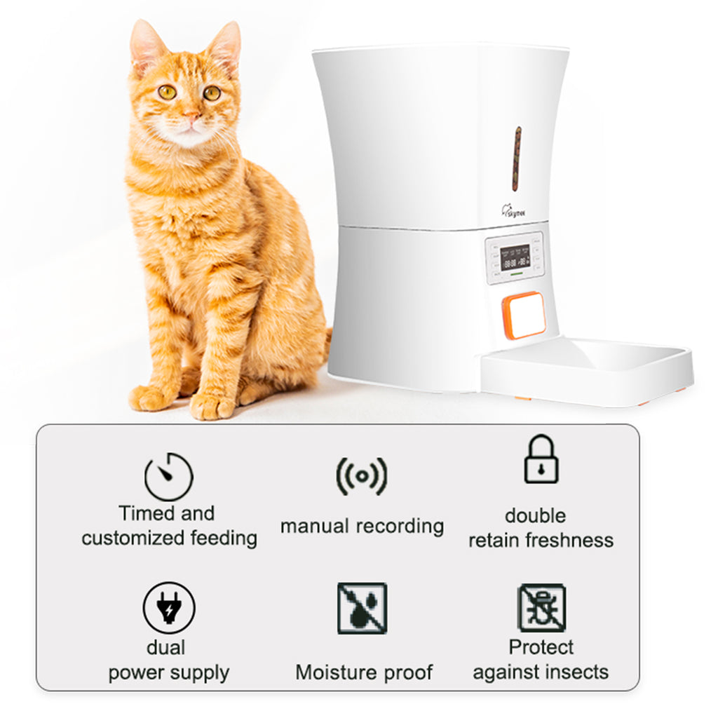 Skymee Automatic Timed & Customized Pet Feeder for Cats & Dogs