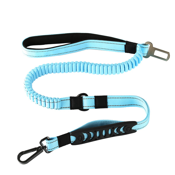 SKYMEE Multifunctional Strong Shock Absorbing Reflective Dog Leash with Car Seat Belt Buckle. - Skymee Store